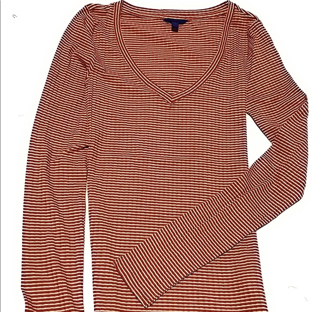 NWT long sleeve red white shirt